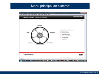Menu principal do sistema: 