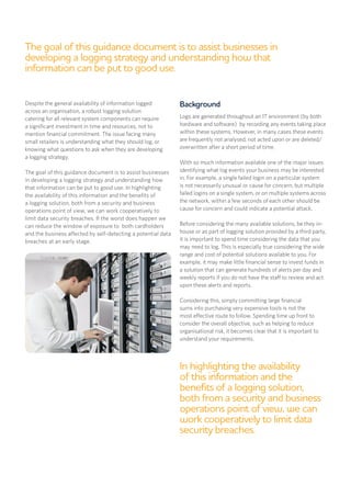 Visa Security Logging Factsheet June 2012 | PDF