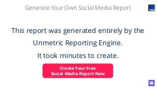 Generate Your Own Social Media Report
This report was generated entirely by the
Unmetric Reporting Engine.
It took minutes...