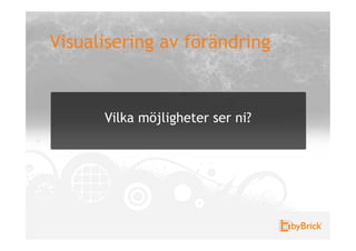 Visualisering av förändring


      Vilka möjligheter ser ni?
 