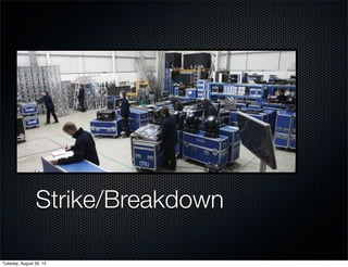 Strike/Breakdown 
Tuesday, August 26, 14 
 