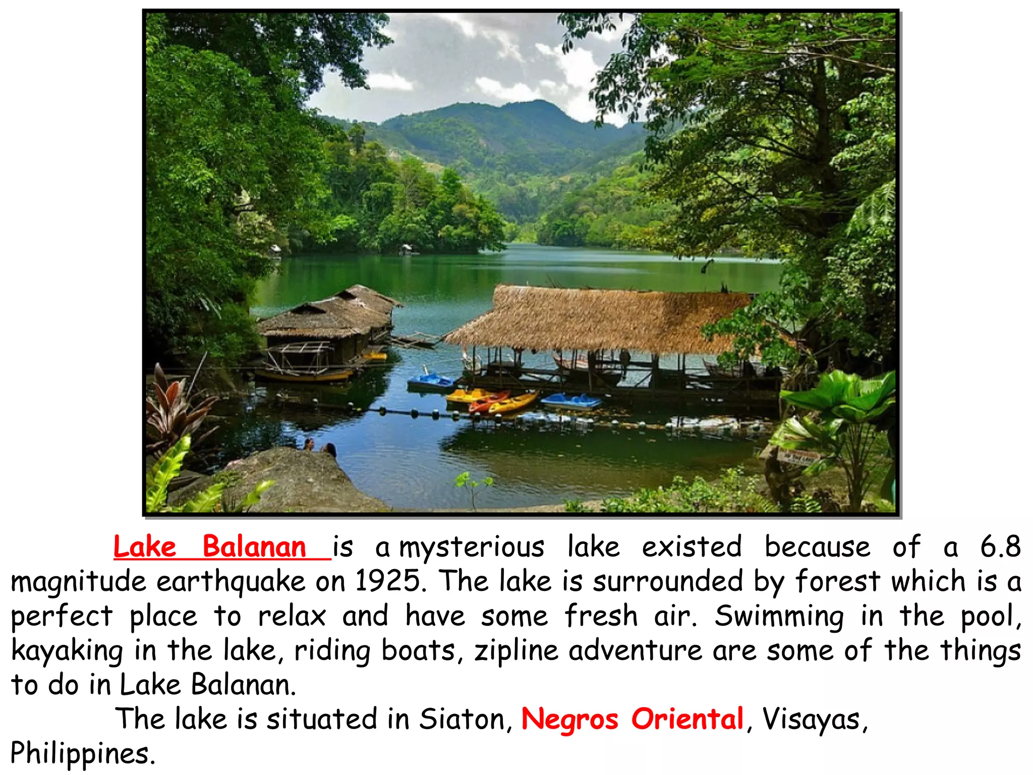 Balanan Pool Visayas | PPT | South America Travel | Travel Locations