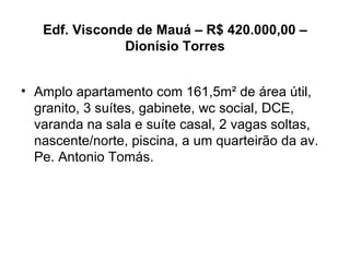Edf. Visconde de Mauá – R$ 420.000,00 – Dionísio Torres ,[object Object]