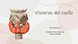 Vísceras del cuello
Presentado por:
Isabella Pérez Pastrana
Vanessa Rendon
 