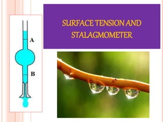 SURFACE TENSIONAND
STALAGMOMETER
 