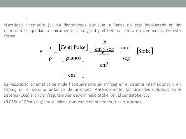 Viscosidad dinamica viscosidad cinematica