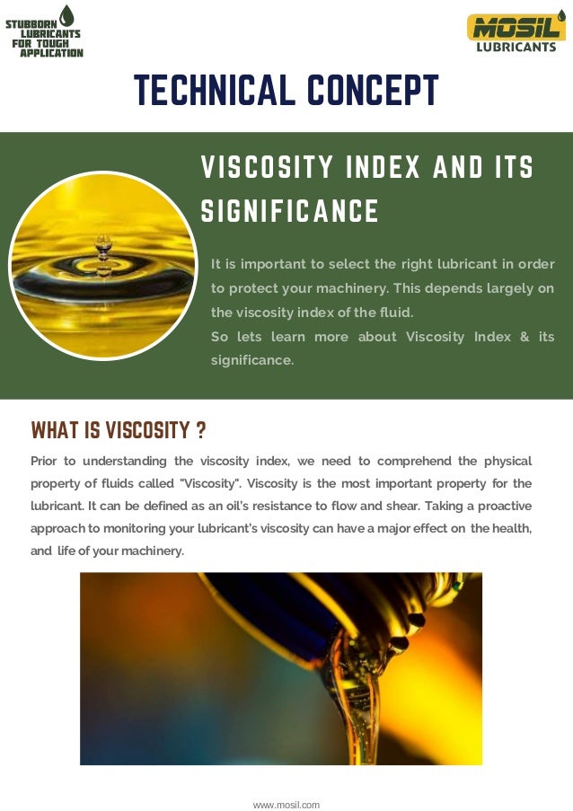 Viscosity Index What is Viscosity Index? Importance of VI in Lubricants