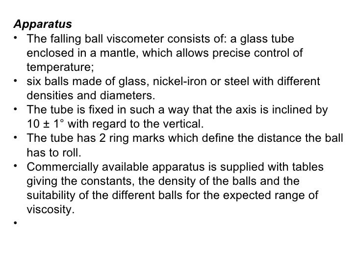 Viscosity and its determination