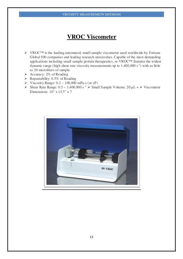 Viscosity measurement methods