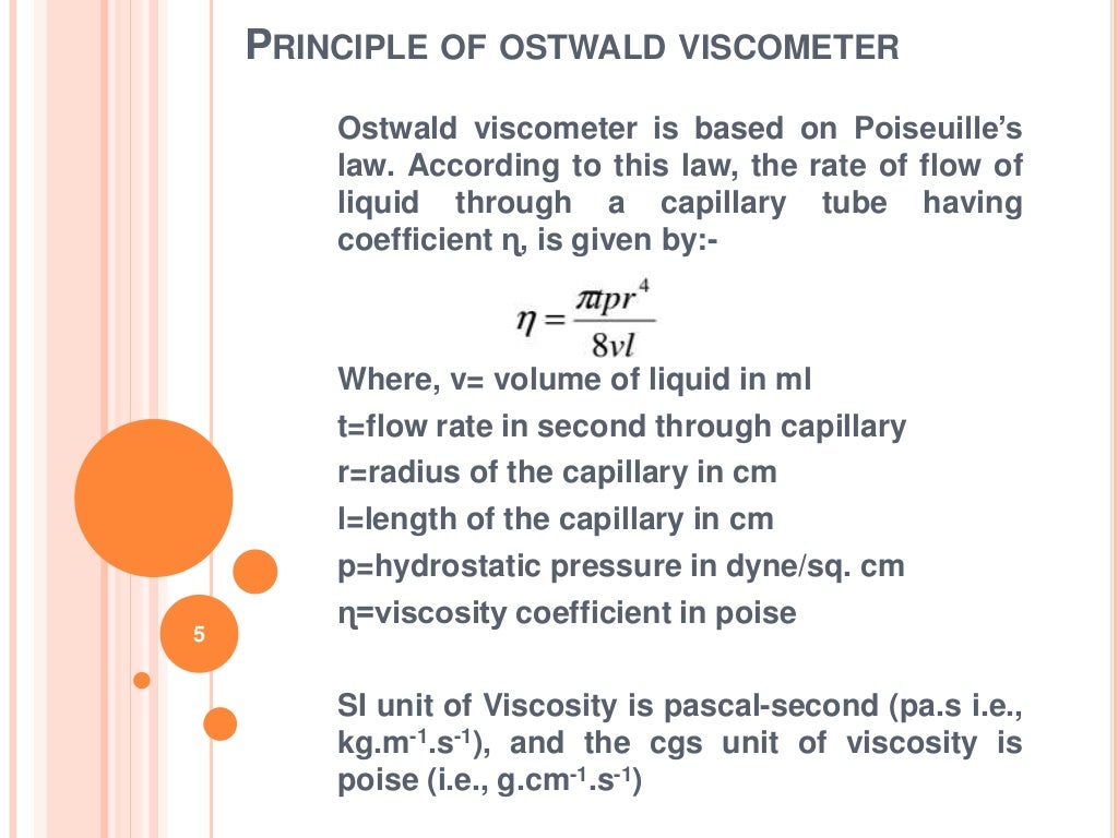 Viscosity measurement using ostwald