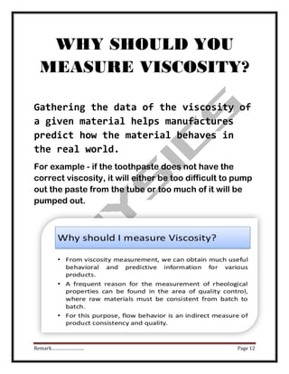 Viscosity of fluids
