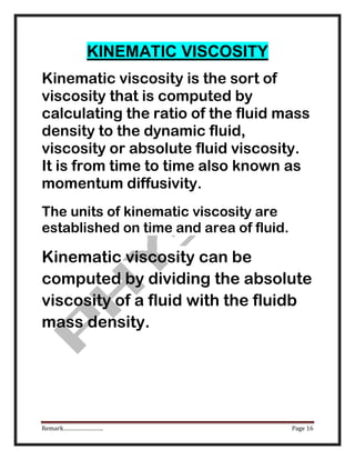 Viscosity of fluids