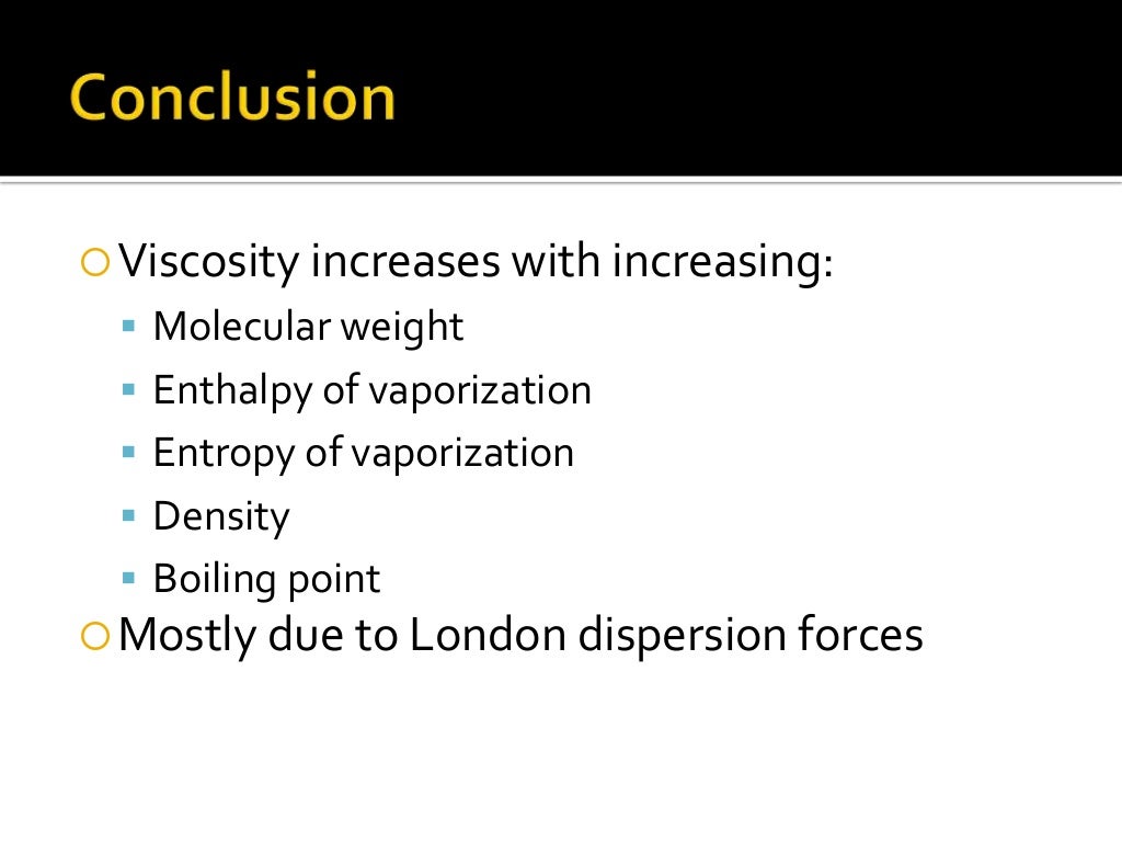 Viscosity Variations with Molecular Structure