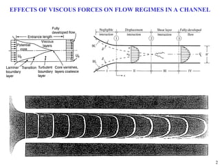2
EFFECTS OF VISCOUS FORCES ON FLOW REGIMES IN A CHANNEL
 