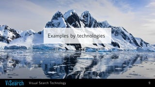 9 
Examples by technologies 
Visual Search Technology  