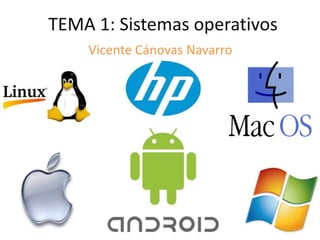 TEMA 1: Sistemas operativos
Vicente Cánovas Navarro
 