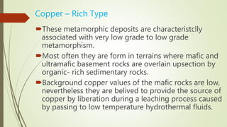 ore of metamorphic affiliation economif geology 
