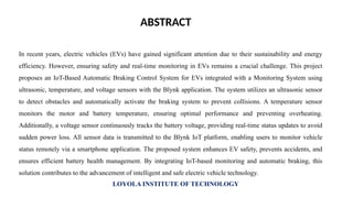IOT BASED AUTOMATIC BREAKING CONTROL SYSTEM FOR EV VEHICLE AND ...
