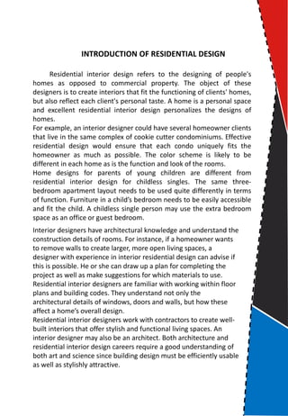Vishal Kumar B.Sc -Interior Design +1 Year Residential Design Diploma | PDF