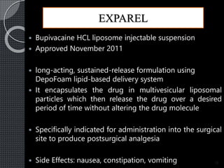 Pharmacology of local anaesthetics | PPTX