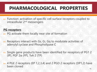 Pharmacology of Prostaglandins | PPTX