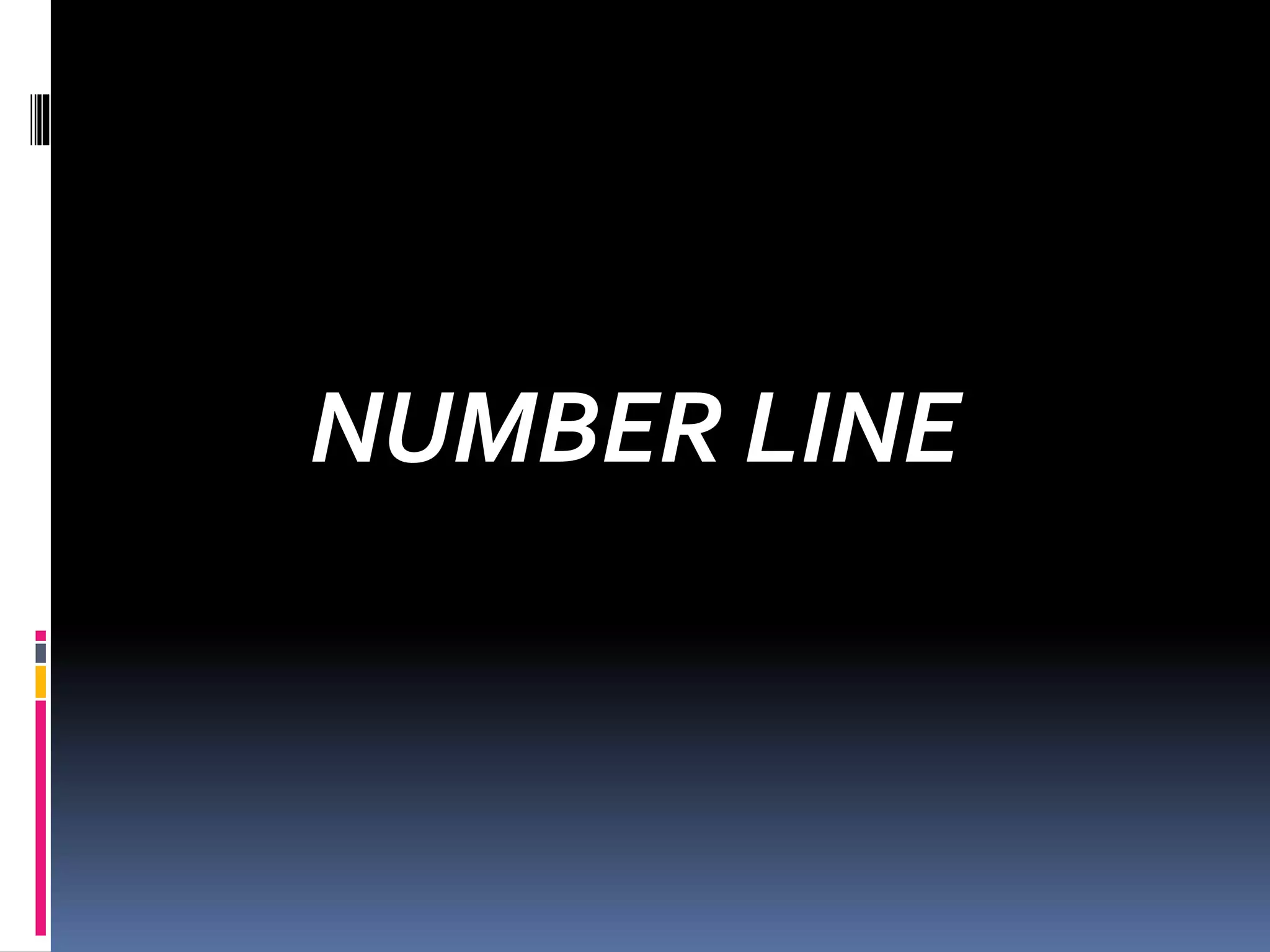 NUMBER LINE 
 