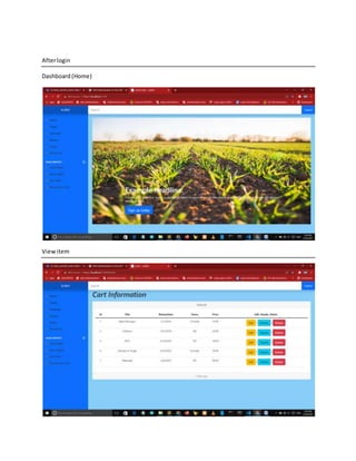 Afterlogin
Dashboard(Home)
Viewitem
 
