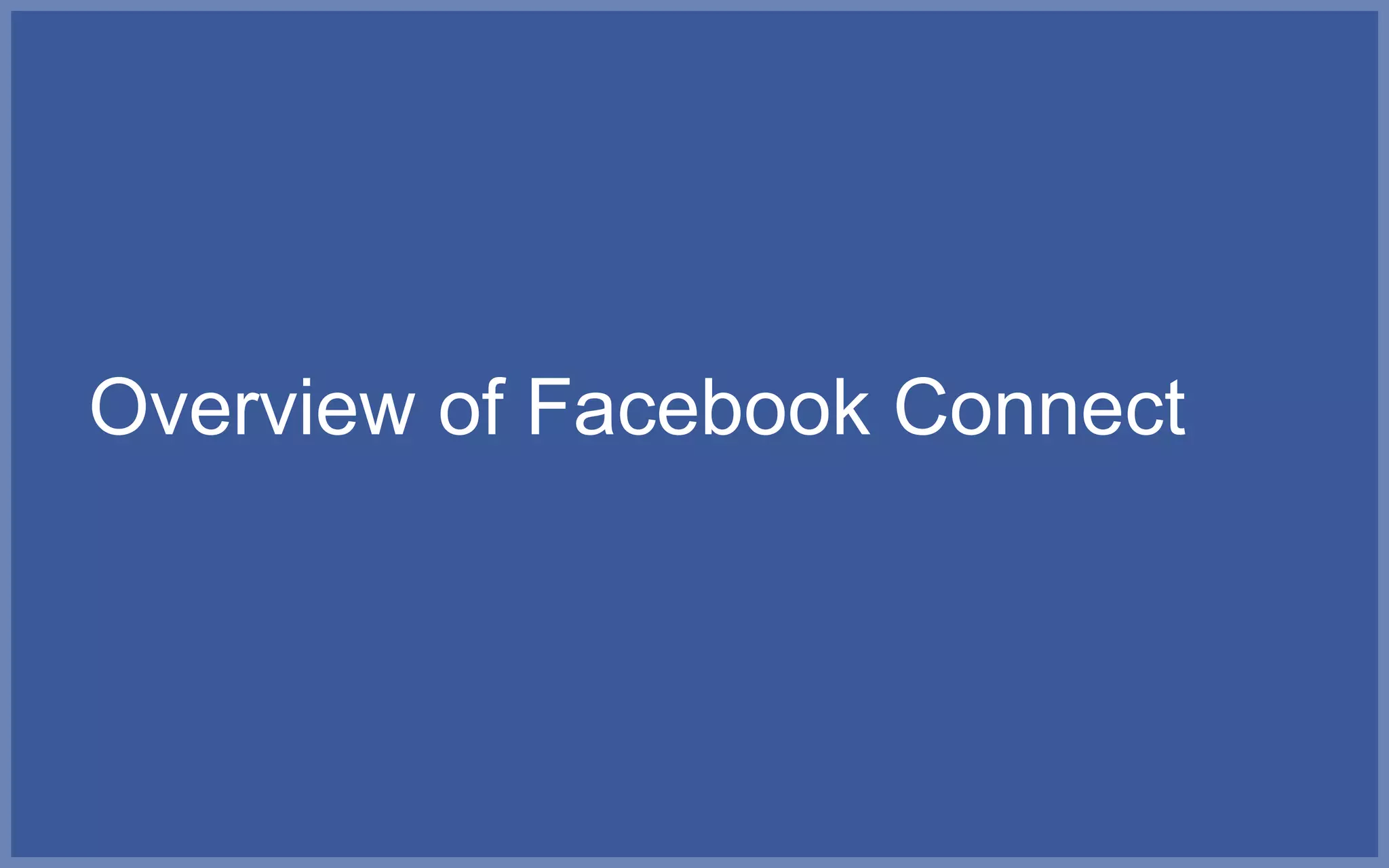 Facebook Connect for desktop