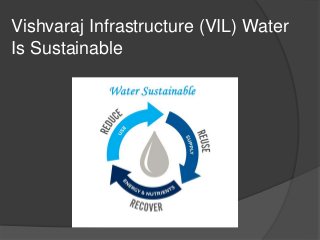 Vishvaraj Infrastructure (VIL) Water
Is Sustainable
 