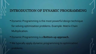 Elements of Dynamic Programming | PPT