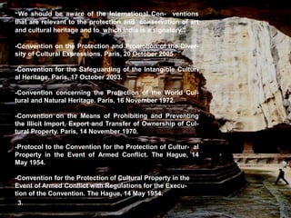 conservation of heritage sites in India and role of government | PPTX