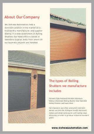 About OurCompany
We, Vishwas Automation, hold a
dominant position in the market as a
trustworthy manufacturer and supplier...