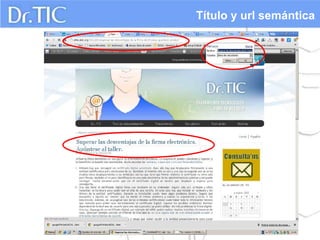 Título y url semántica
 