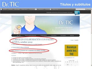 Títulos y subtítulos
 