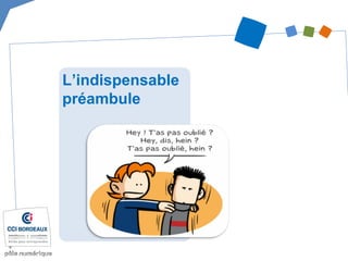 L’indispensable
préambule
Avant
 