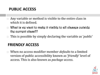 Visibility control in java | PPT