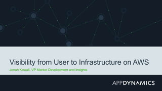 Visibility from User to Infrastructure on AWS
Jonah Kowall, VP Market Development and Insights
 