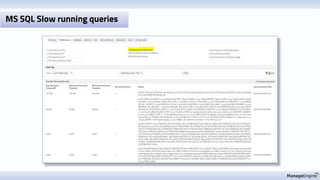 MS SQL Slow running queries
 