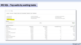MS SQL - Top waits by waiting tasks
 