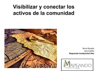 Visibilizar y conectar los
activos de la comunidad
Nuria Rosado
Jara Cubillo
Mapeando Carabanchel Alto
 
