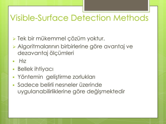 Visible surface detection methods | PPT