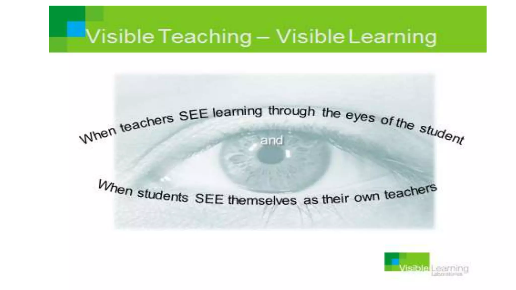 Visible learning what's it all about
