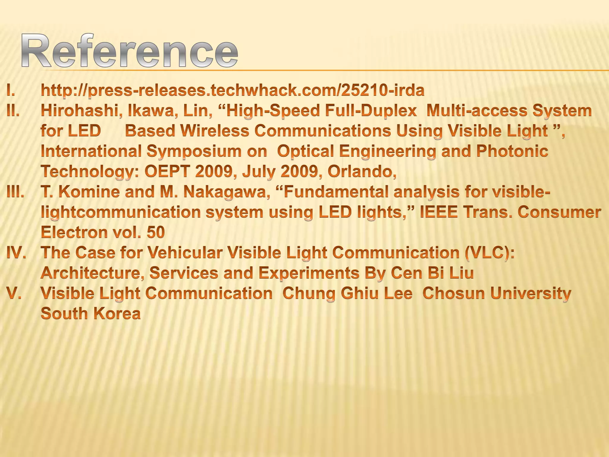 Visible light communication