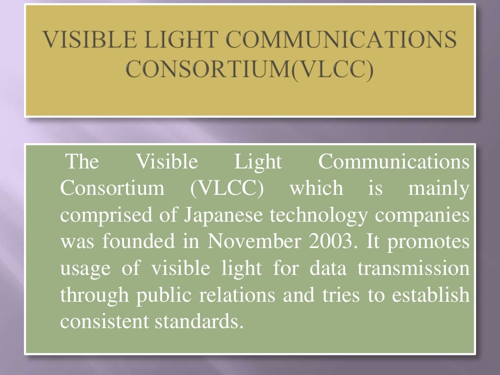 Visible light communication