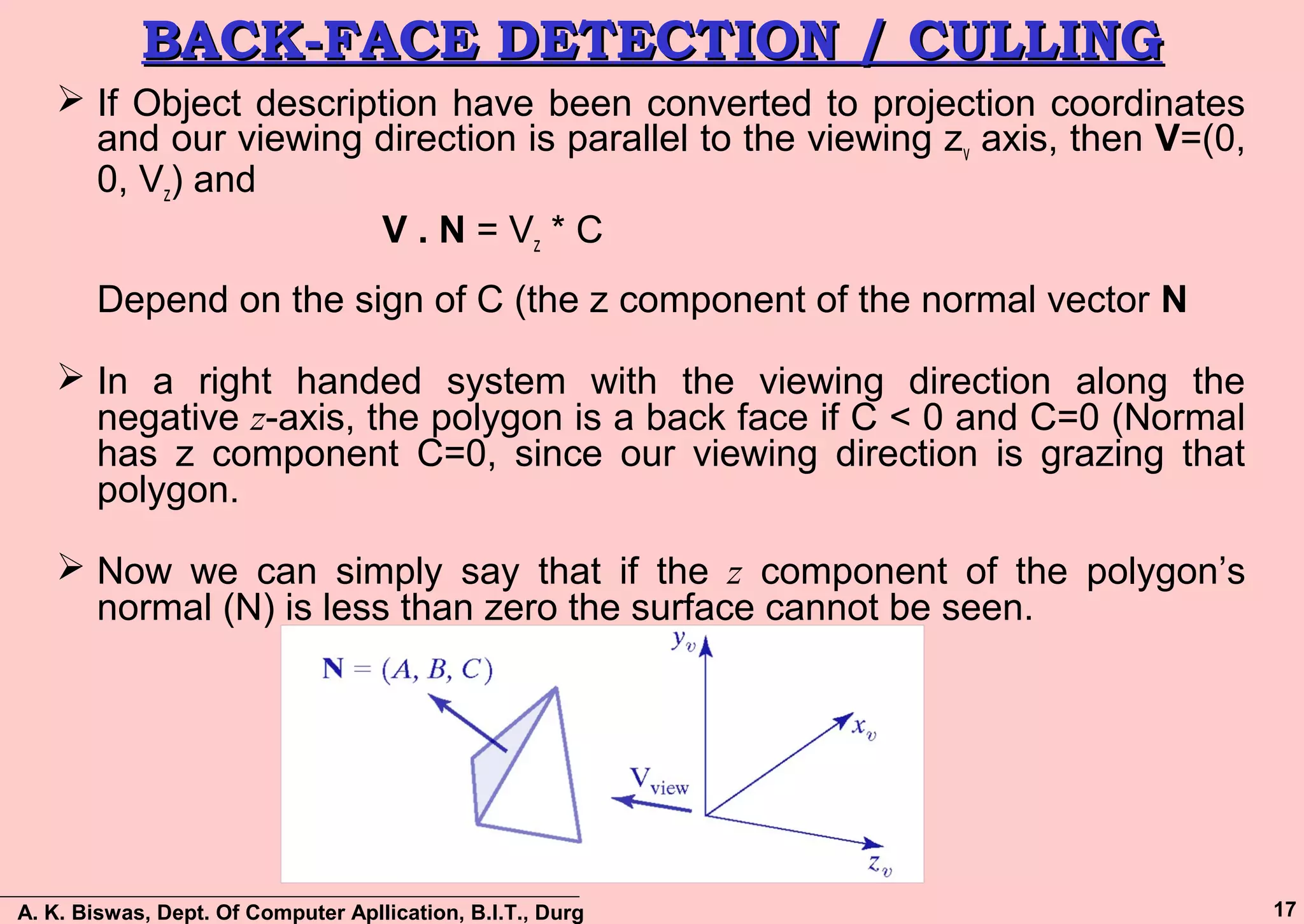 Visible Surface Detection | PPT | 3-D Graphics | Computer Software and ...
