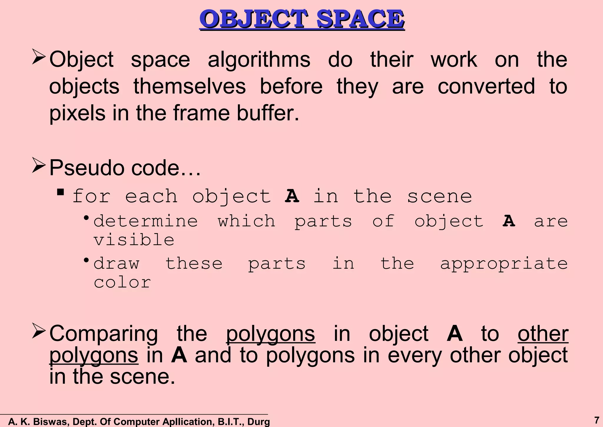 Visible Surface Detection | PPT