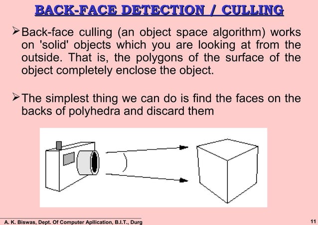 Visible Surface Detection | PPT | 3-D Graphics | Computer Software and ...