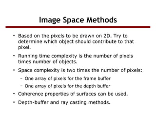 Visible surface detection in computer graphic | PPT