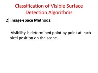 Visible surface detection methods | PPTX