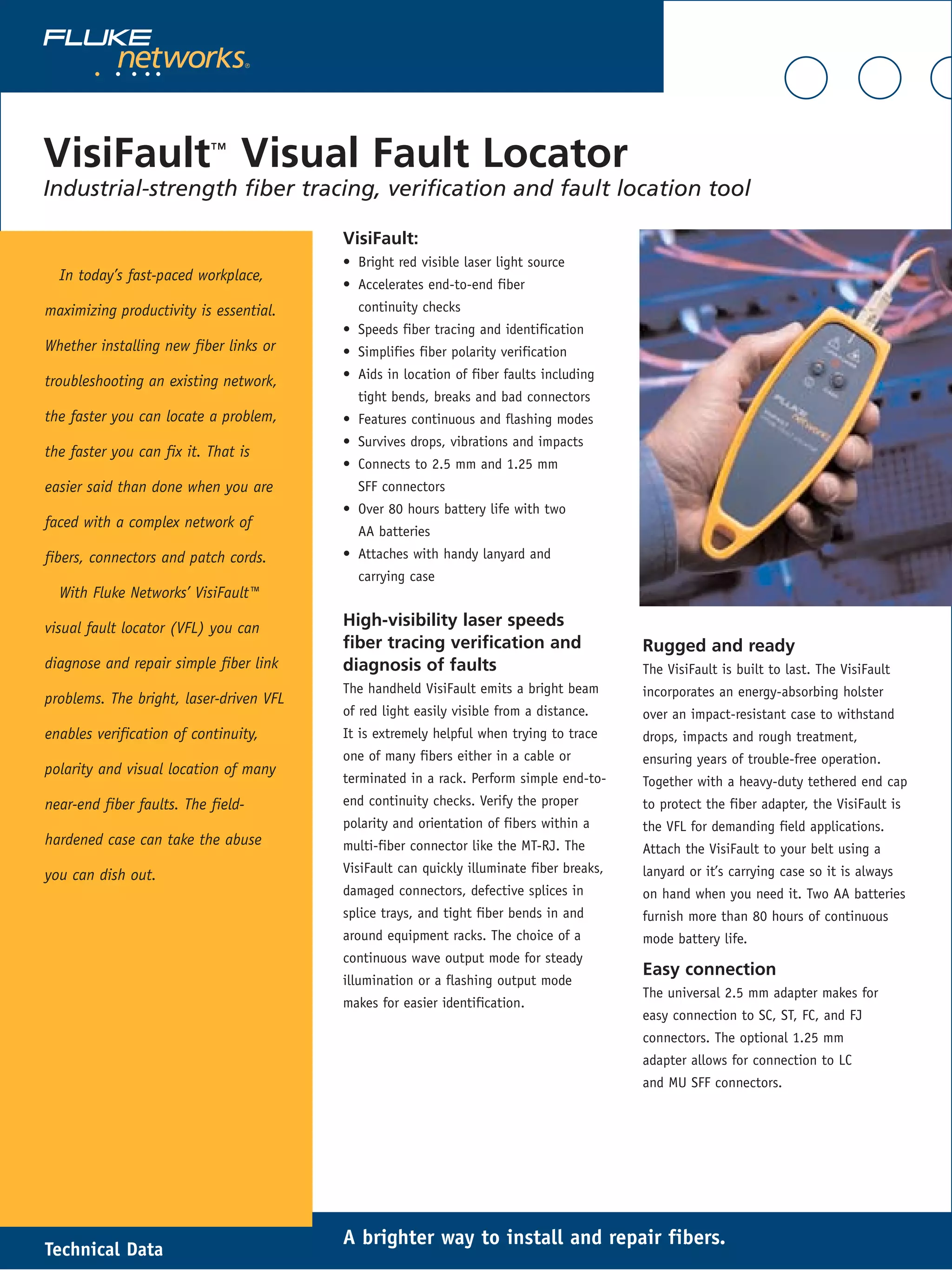 Visi fault™ visual fault locator PDF